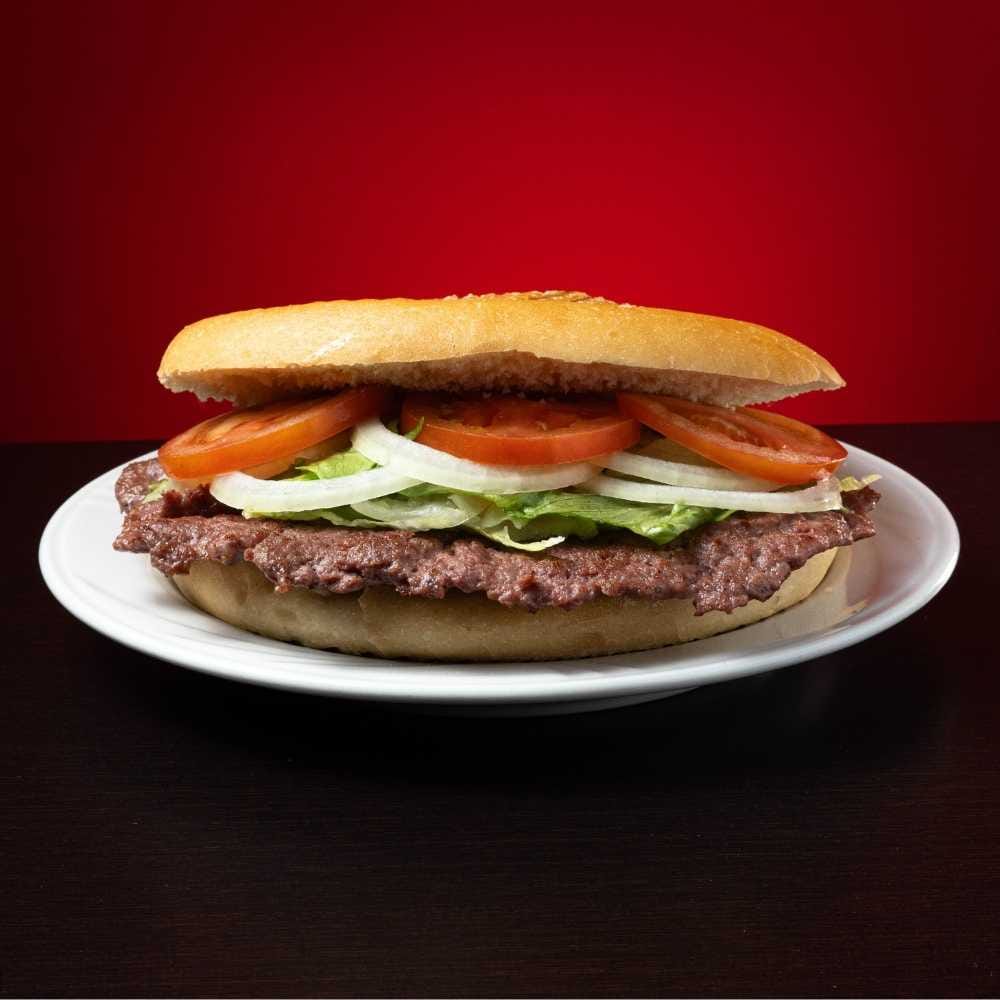 Hamburguesa de ternera con verdura